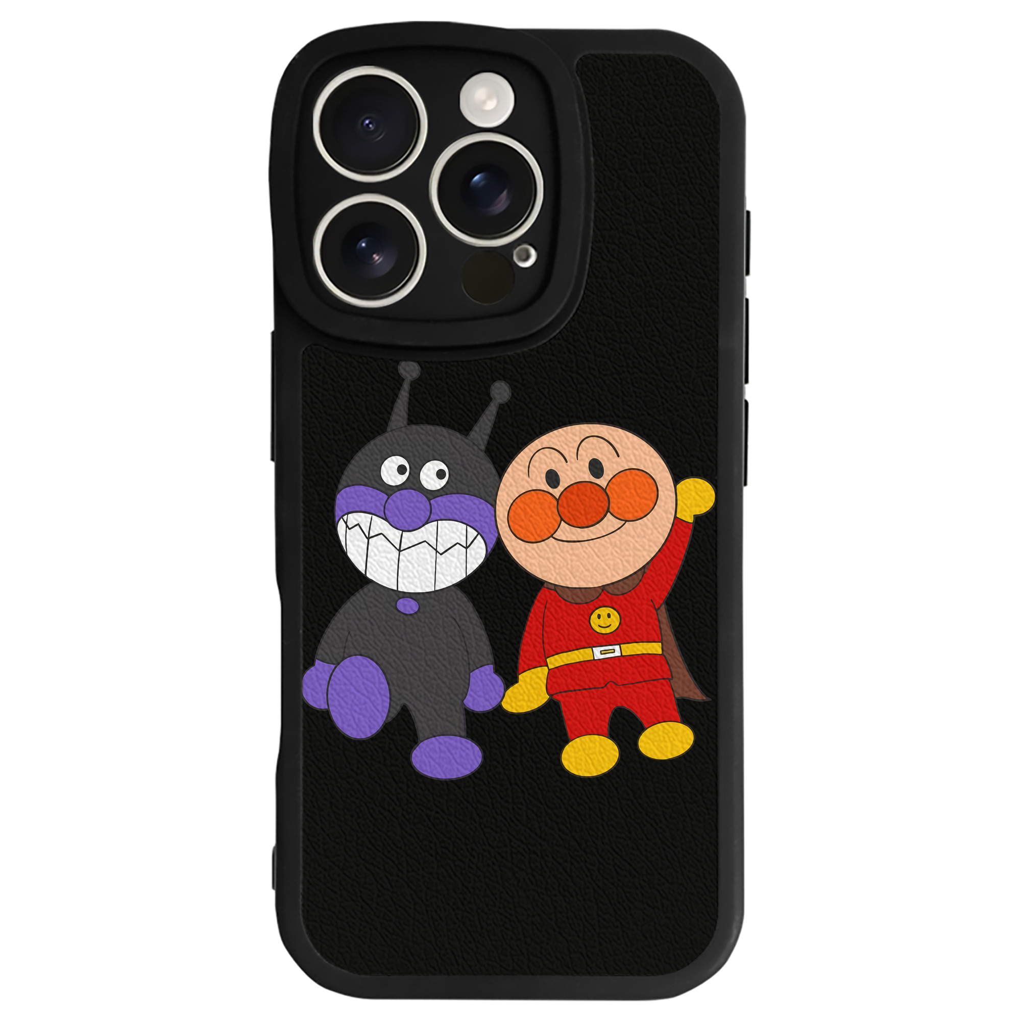 （画像用） アンパンマン Anpanman 【iPhone 16シリーズ対応】シリコンスマホケース（レザー調） 材質：シリコン